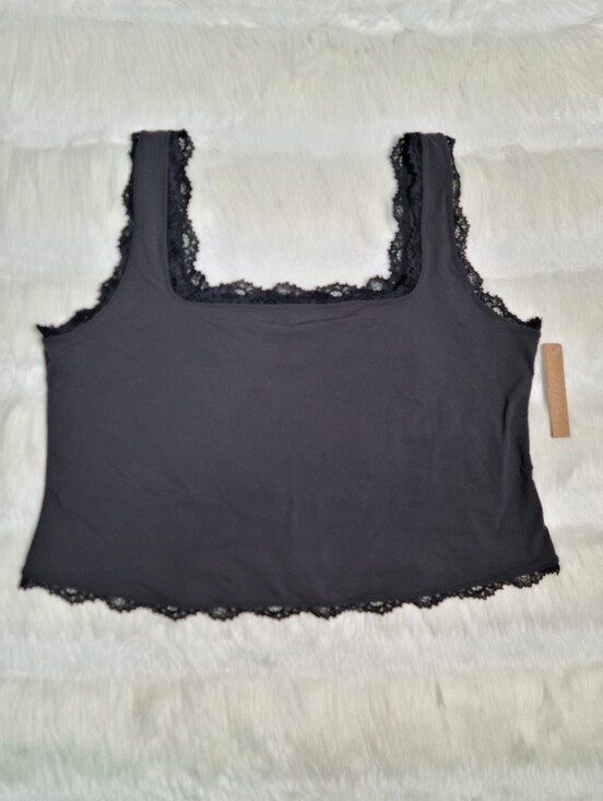 SKIMS Tops - SKIMS Fits Everybody Lace Tank Black Onyx Women Plus 3X NEW